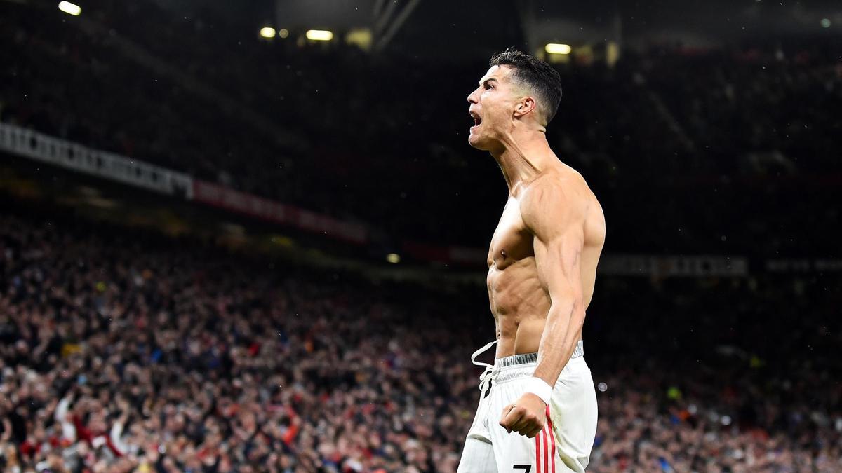 Cristiano Ronaldo celebra su gol al Villarreal.