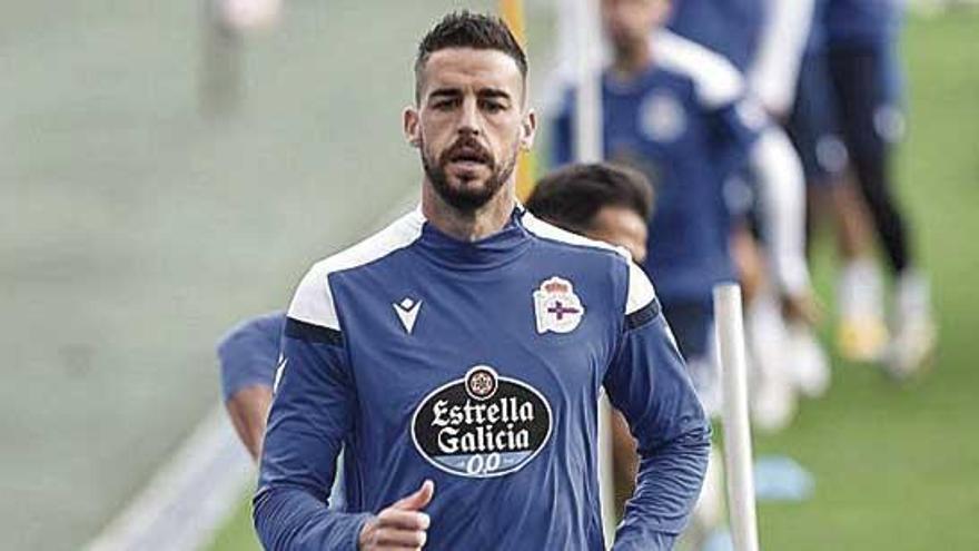 Borja Granero, durante un entrenamiento.