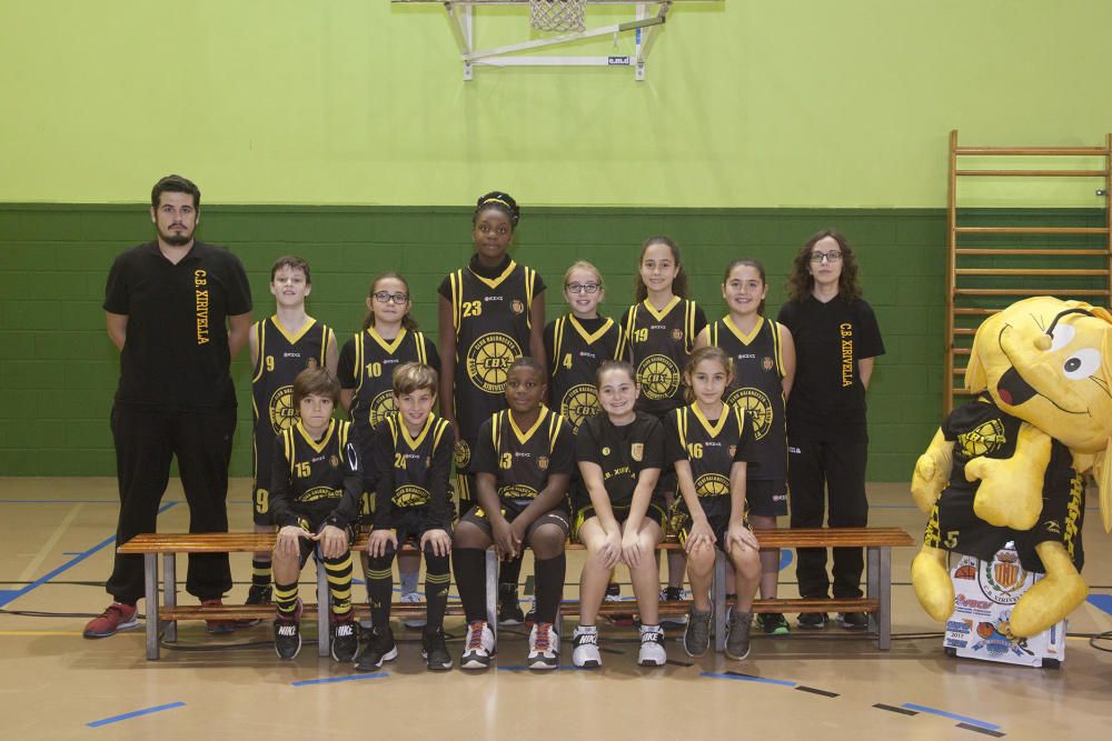 Equipos del club de baloncesto de Xirivella.