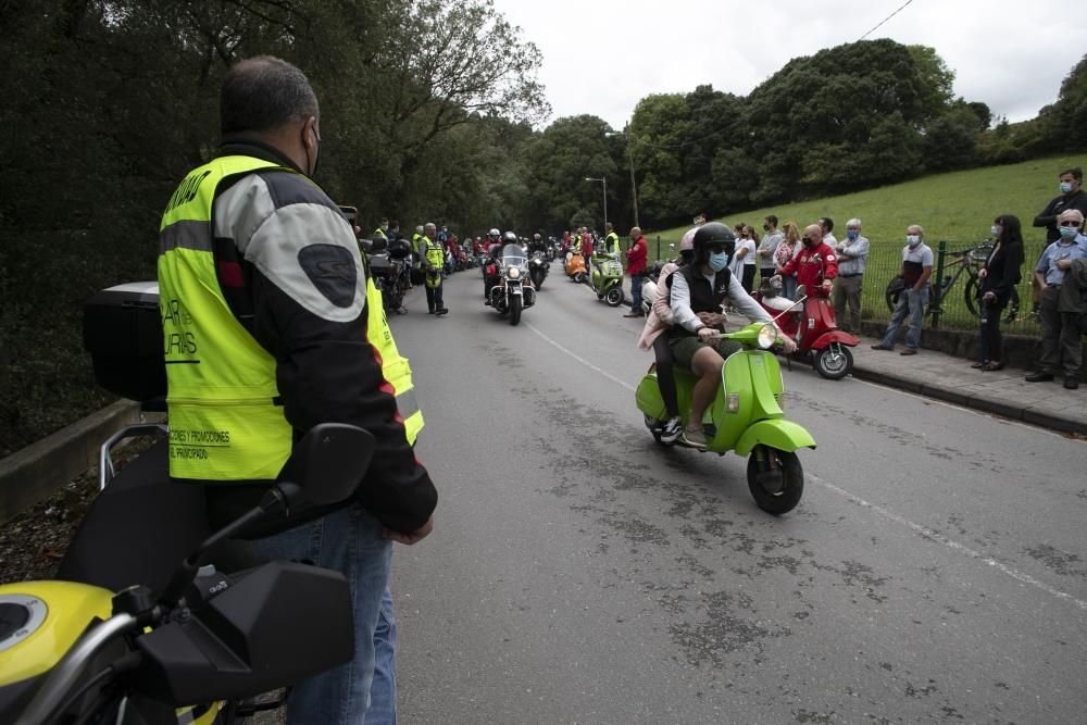 Funeral y despedida motera de Bernard Marcos, el mecánico fallecido en Llanes en un fatal accidente