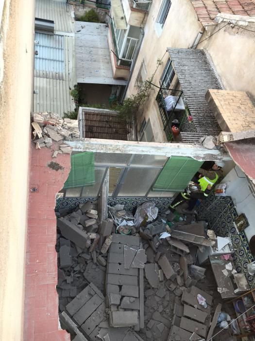 Derrumbe de una casa en Murcia