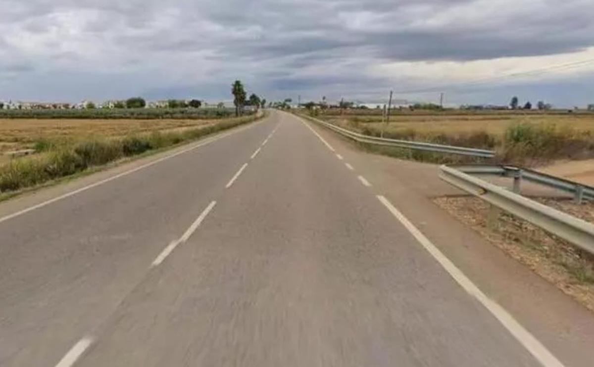 Zona de la la carretera BA-162 donde se ha producido el siniestro.