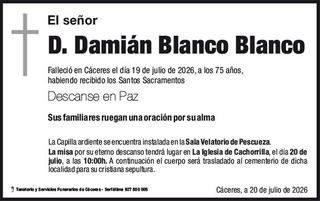 D. Damián Blanco Blanco