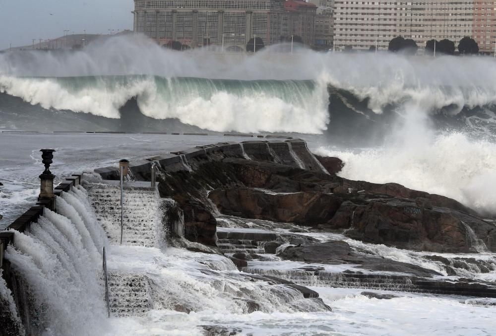 Temporal de viento en A Coruña