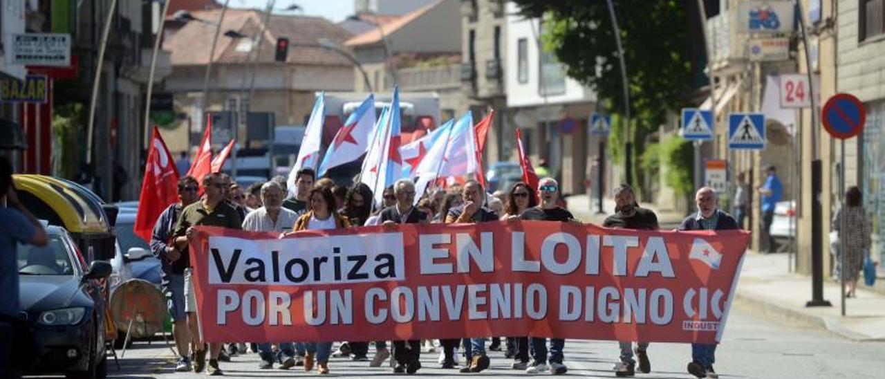 Una de las protestas de trabajadores de Valoriza.