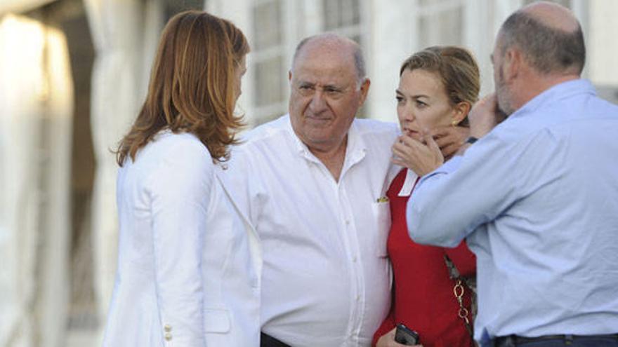 Amancio Ortega y su hija Marta Ortega en el Concurso de Saltos Intenacional de Casas Novas.