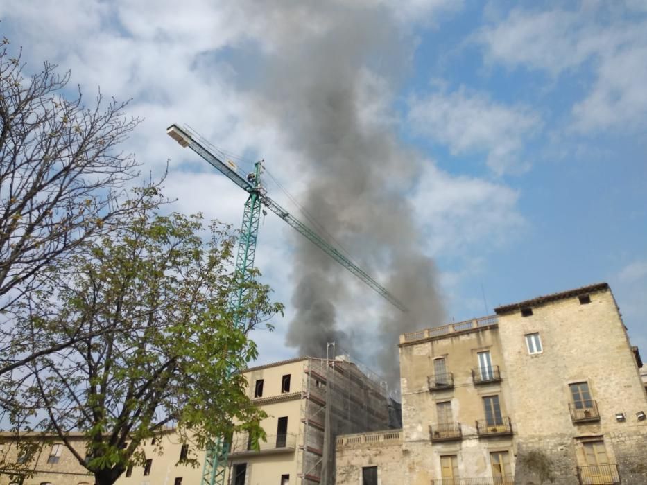Incendi al Barri Vell de Girona