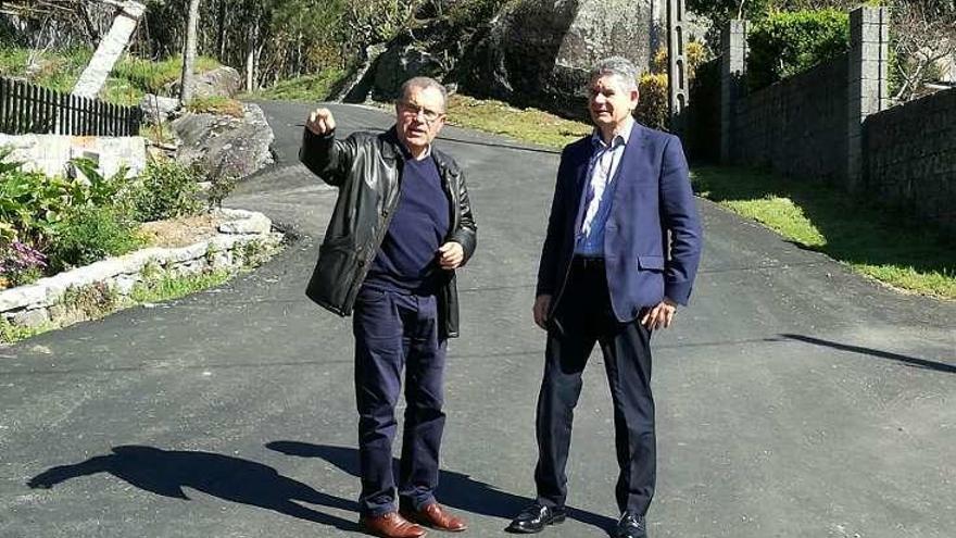 Santos Héctor durante su visita a la pista Tras do Río-Almirante.