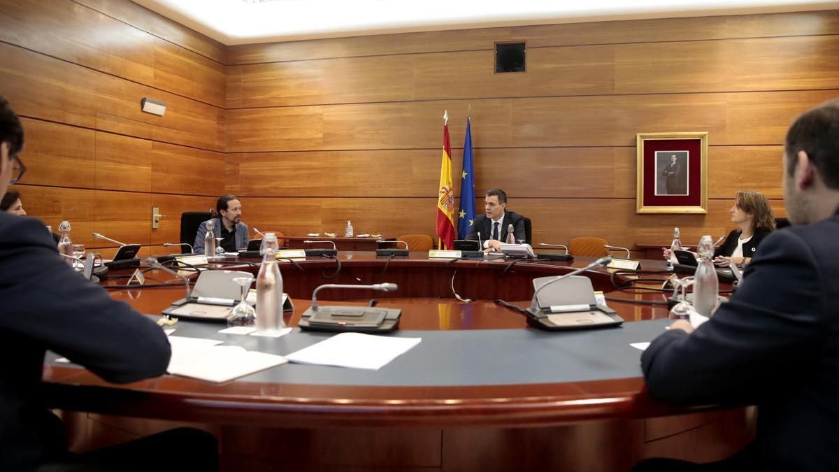 El presidente del Gobierno, Pedro Sánchez, preside una reunión reciente del Consejo de MInistros.