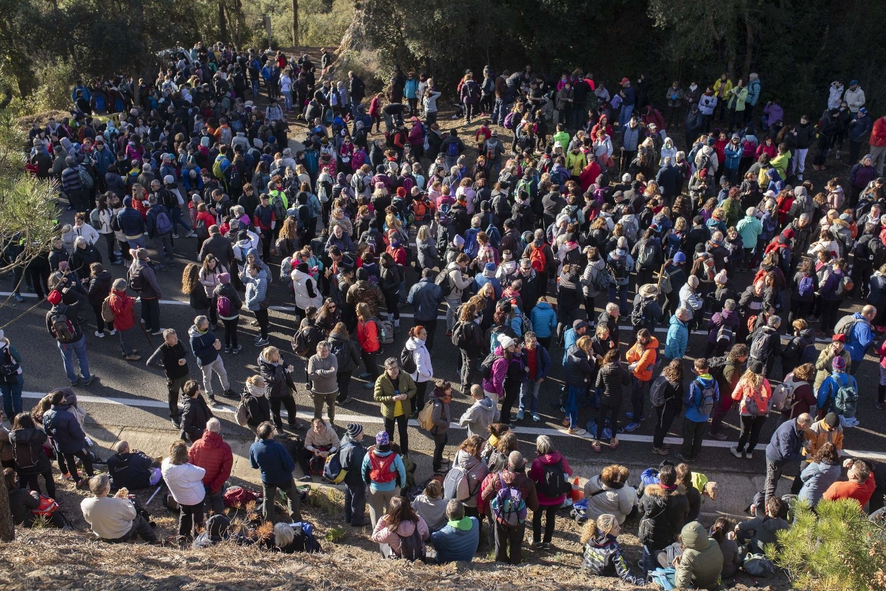 La tradicional ruta amb devots amb el Pare Pelegrí d'enguany, Albert Martínez