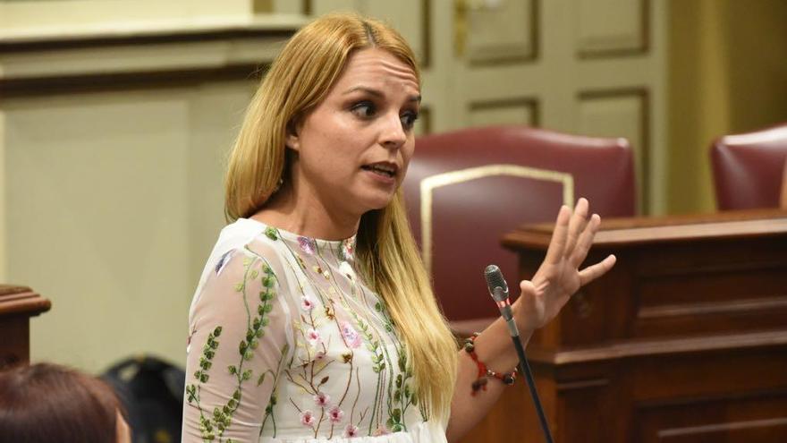 Noemí Santana en el Parlamento.