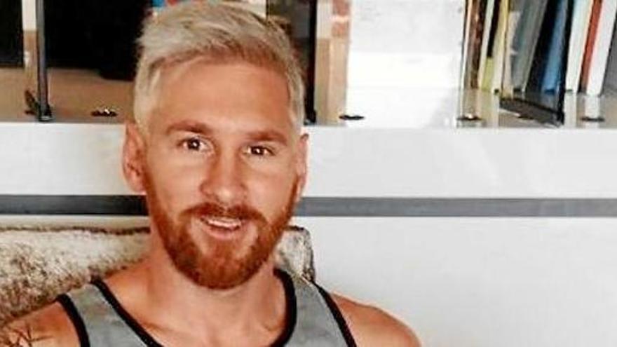 Leo Messi, amb la imatge impactant que va donar a conèixer ahir