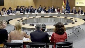 Reunió del Consell de Política Fiscal i Financera (CPFF), ahir. | JOSÉ LUIS ROCA.