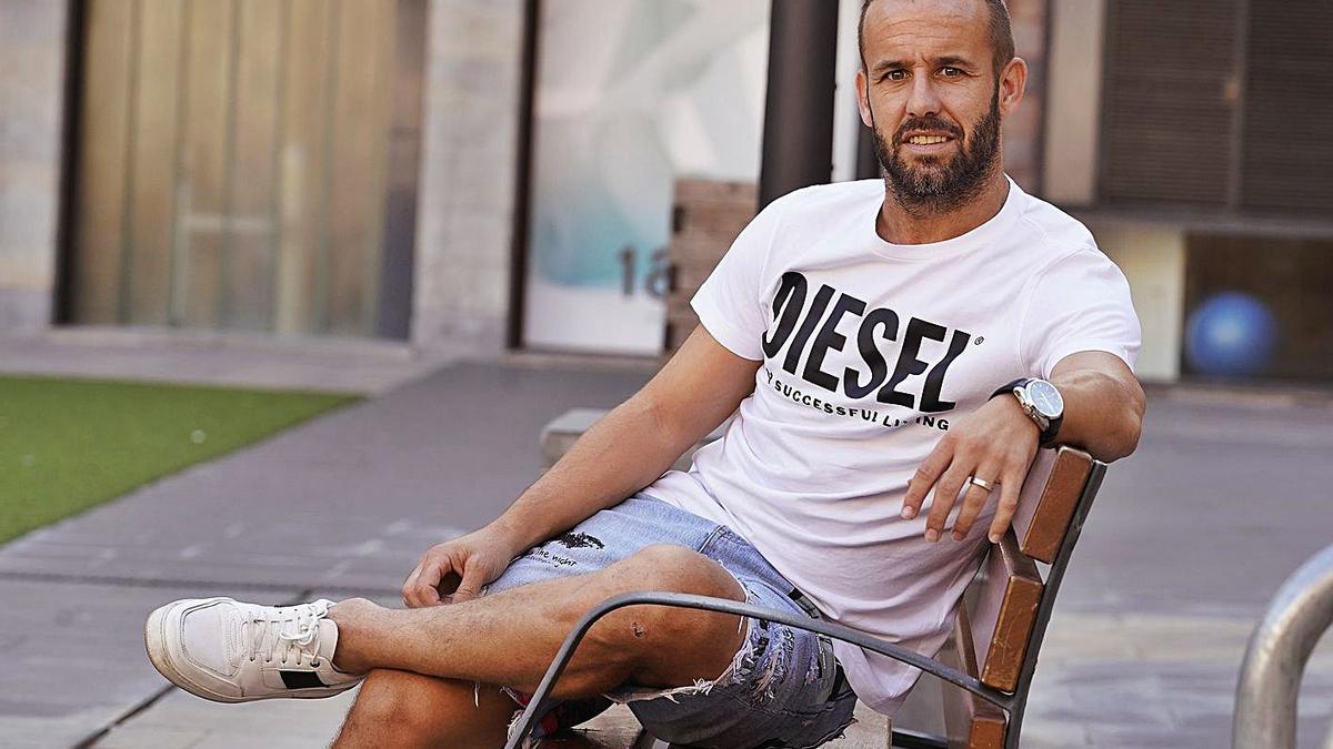 Joan Tomàs va marcar el cap  de setmana passat a Ascó el seu primer gol amb el Peralada.  | MARC MARTÍ