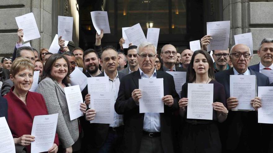 Los alcaldes del área metropolitana la semana pasada en Madrid