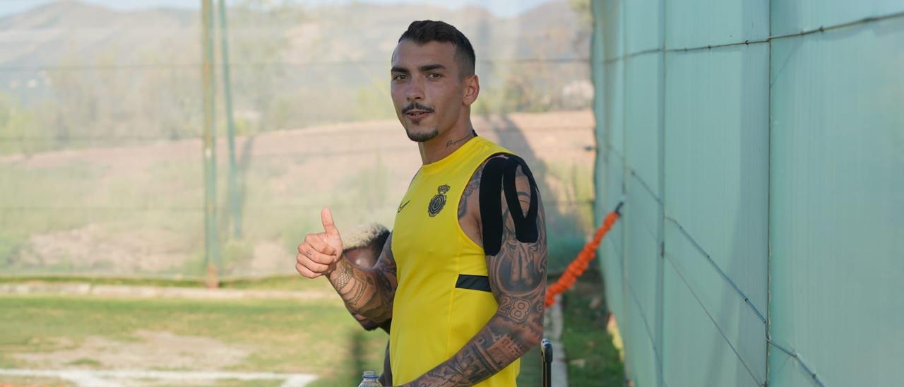 Antonio Sánchez entrenando a parte durante esta pretemporada