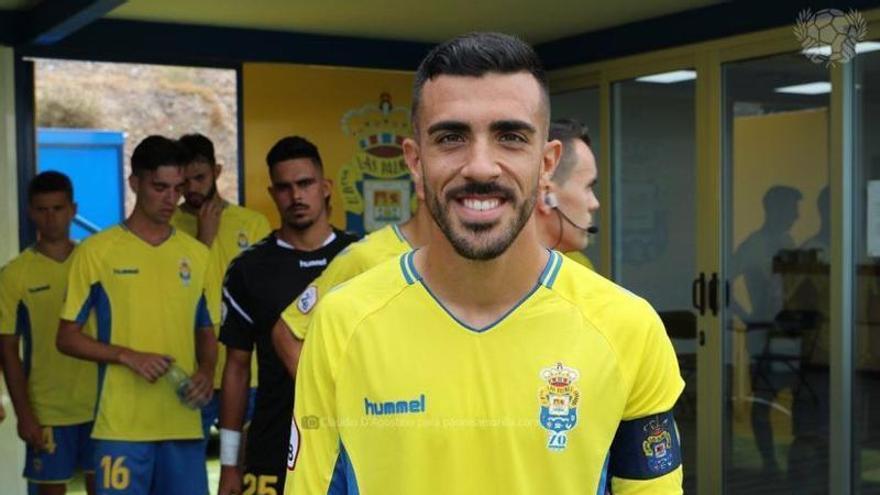 Jesús Fortes, nuevo lateral de la Peña Deportiva, en una imagen con la UD Las Palmas.