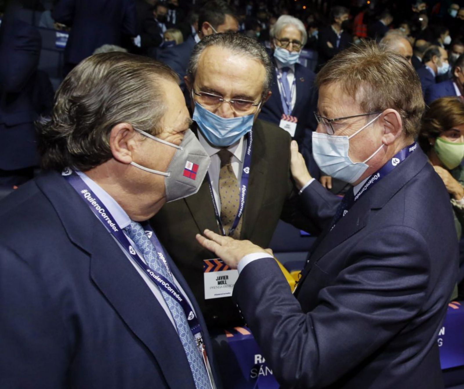 Javier Moll, presidente de Prensa Ibérica, junto a Boluda y Puig.