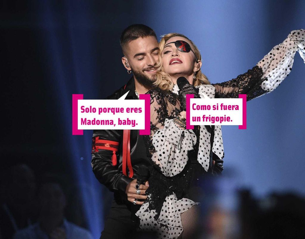 Maluma y Madonna cantando muy pegados