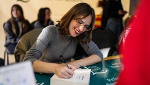 Elena Montagud, en la firma de Sant Jordi, en Barcelona