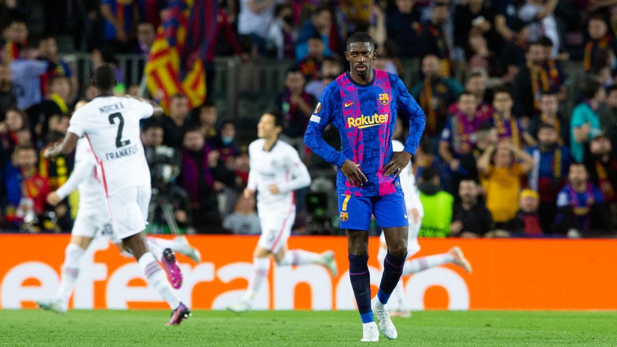 ¿Será este el último gol de Dembélé con el FC Barcelona? Al francés no se le vio muy feliz...