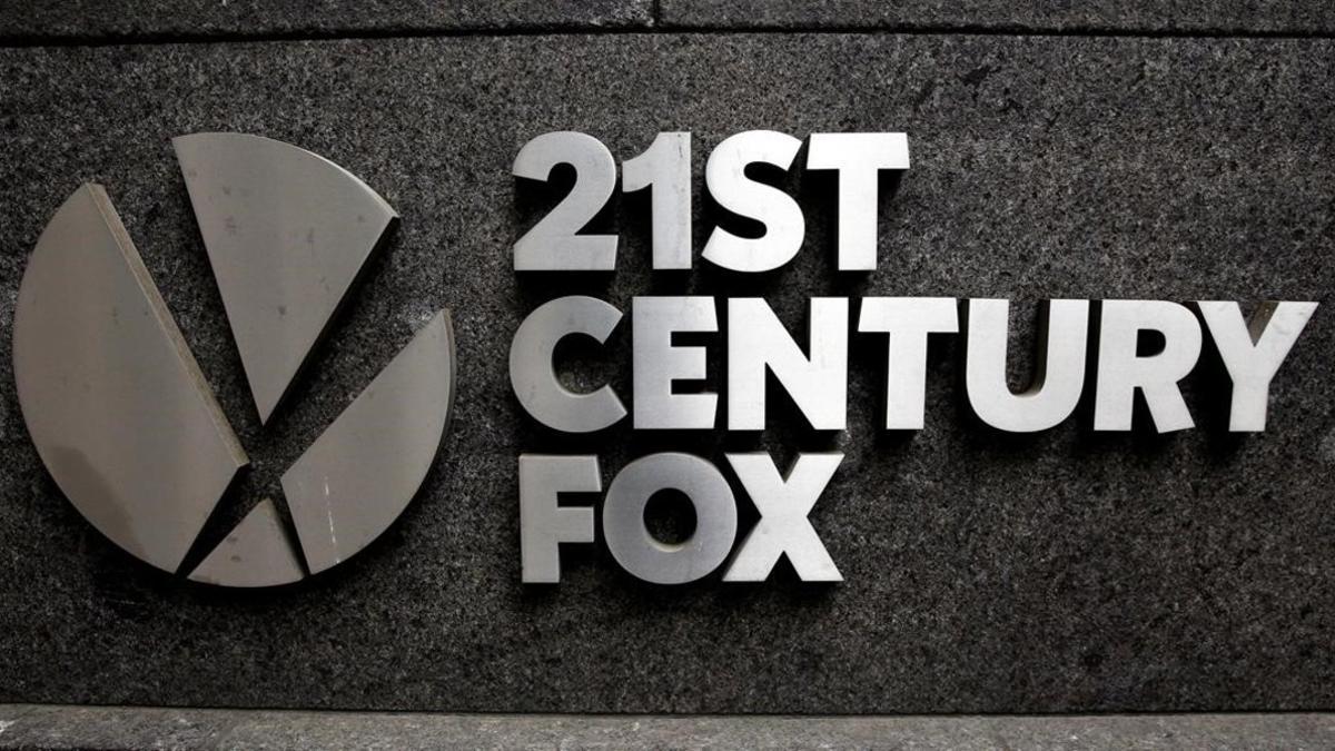 El logo de Fox News en su cuartel general en Manhattan.