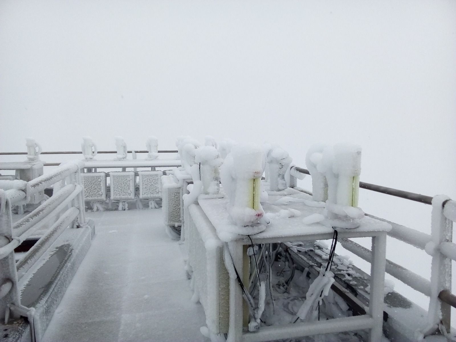 Nieve en el Teide tras el paso de la borrasca Celia