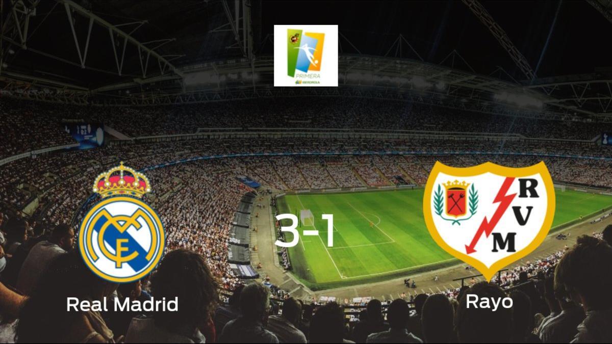 El Real Madrid Femenino suma tres puntos a su casillero tras ganar al Rayo Vallecano Femenino (3-1)