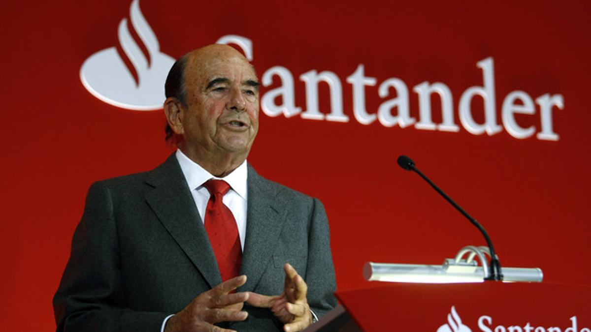El presidente del Banco de Santander, Emilio Botín, el pasado enero, en la presentación de los resultados del grupo.