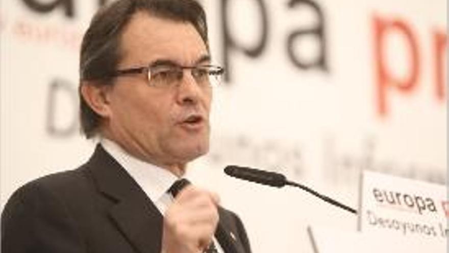 Artur Mas, en l&#039;esmorzar informatiu d&#039;Europa Press a Madrid.