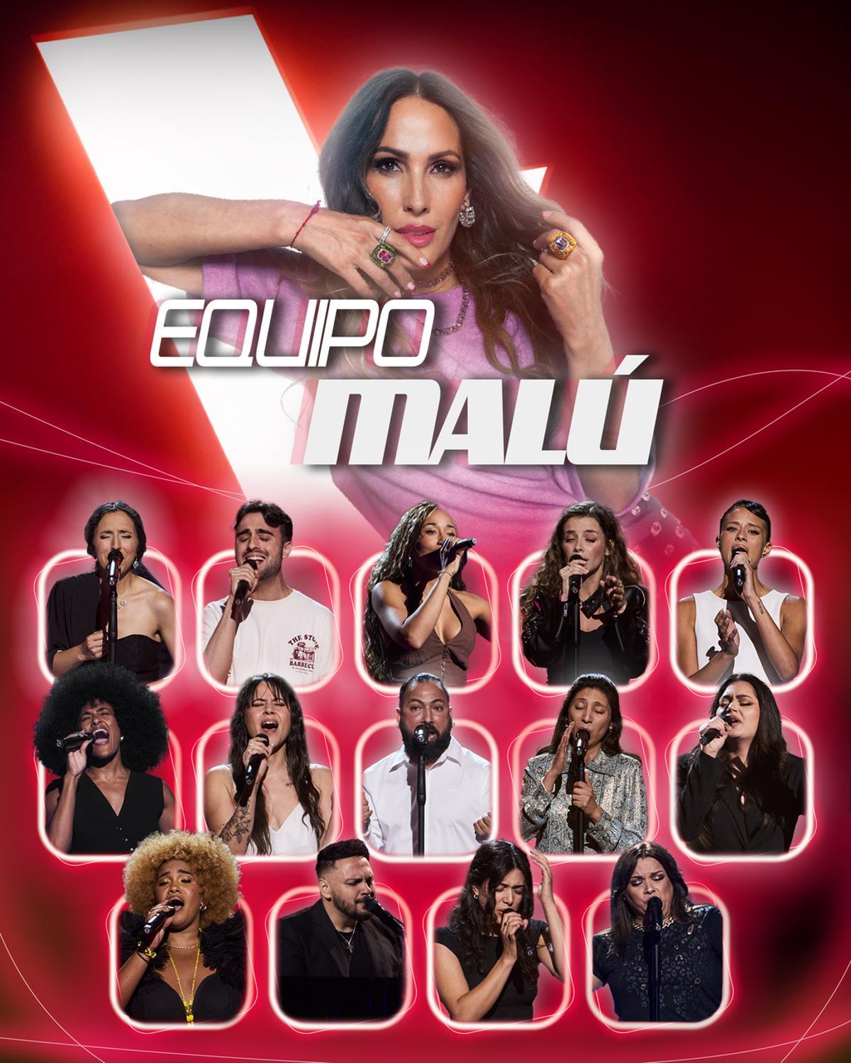 Equipo Malú en La Voz.