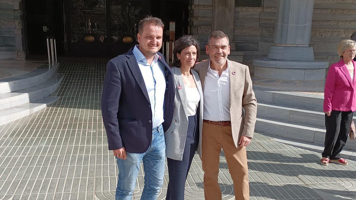 Santiago del Álamo, Esther Guzmán y José López.