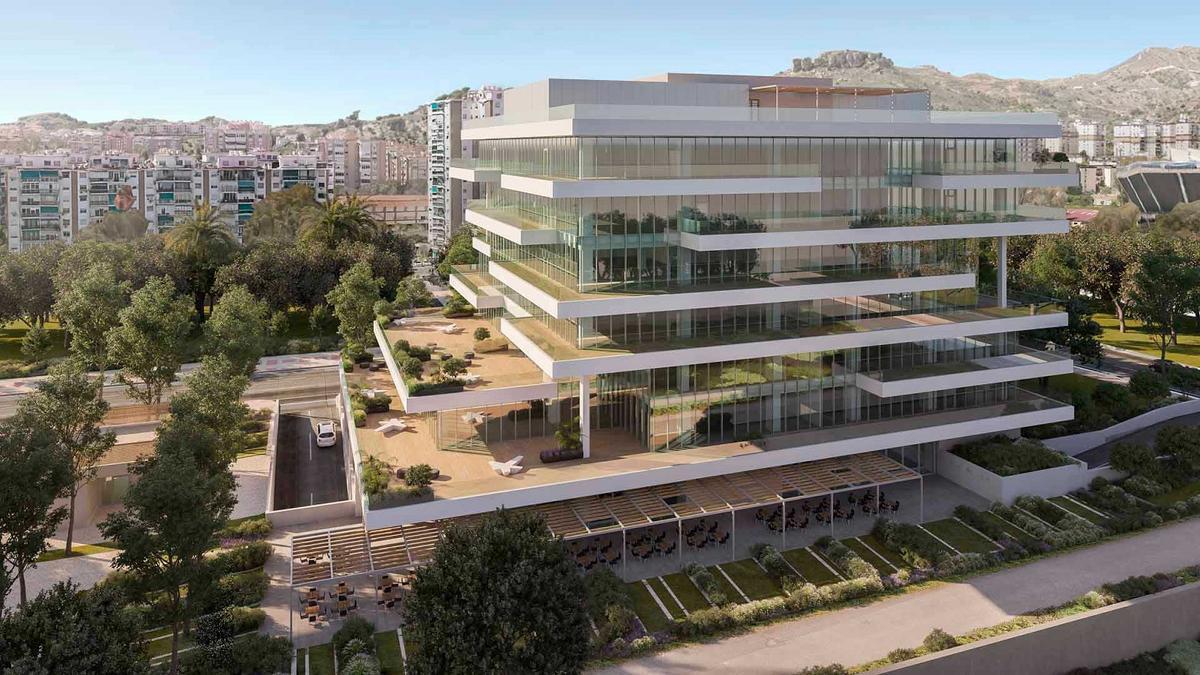 El futuro edificio de oficinas 'Noa' que Grupo Insur construirá en Martiricos.