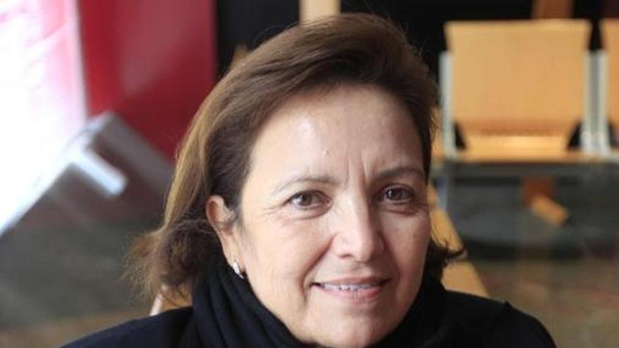 Isabel López, en las instalaciones de LA NUEVA ESPAÑA.