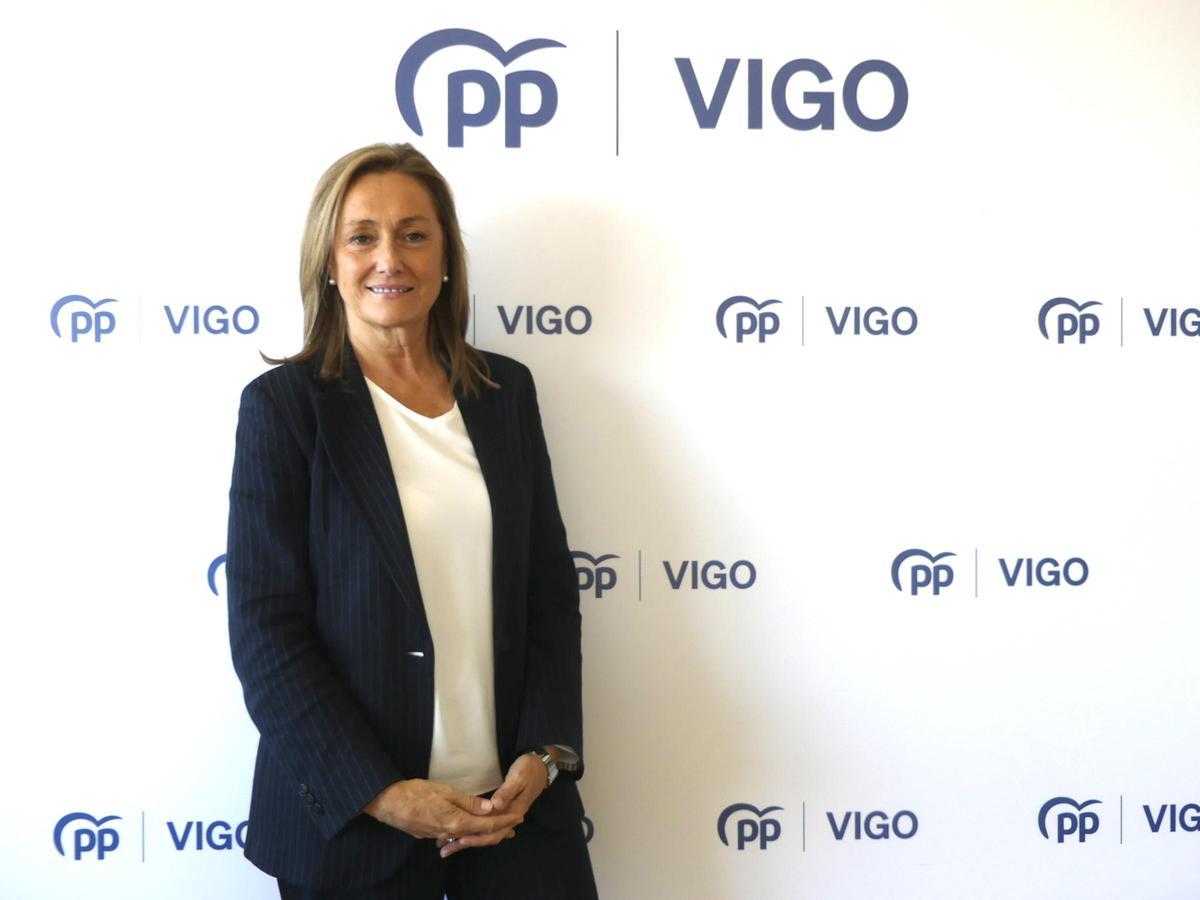 La presidenta del PP de Vigo, Luisa Sánchez.