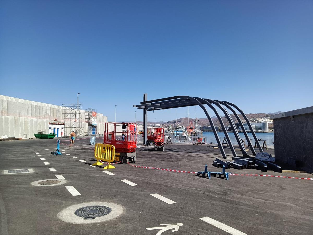 Las imágenes de los preparativos para la visita del papa León XIV a Arguineguín