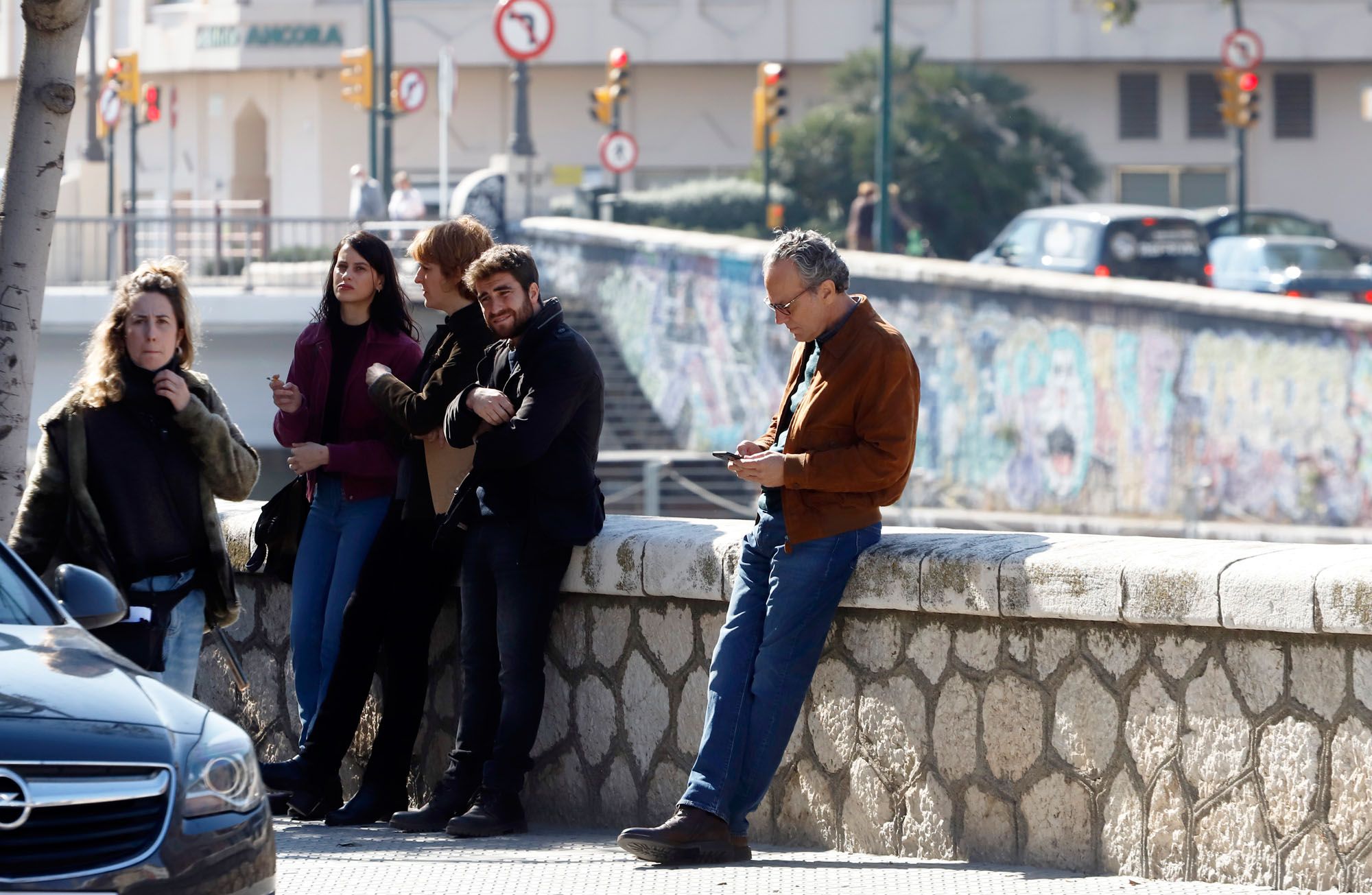 Rodaje de la serie 'La chica de nieve' de Netflix en Málaga.