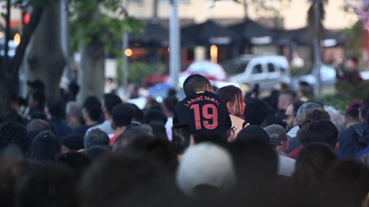 La rua del Barça, celebrando el título de liga