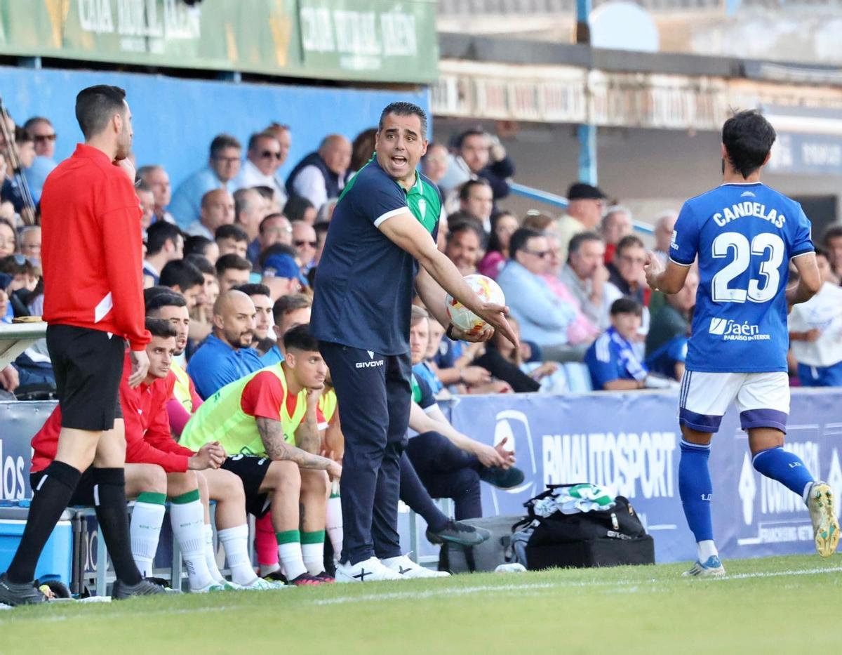 Germán Crespo en Linarejos, en su último partido con el Córdoba CF.