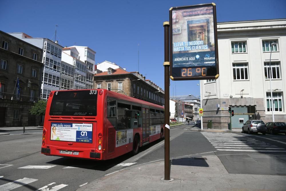 A Coruña roza los 30º con la ola de calor