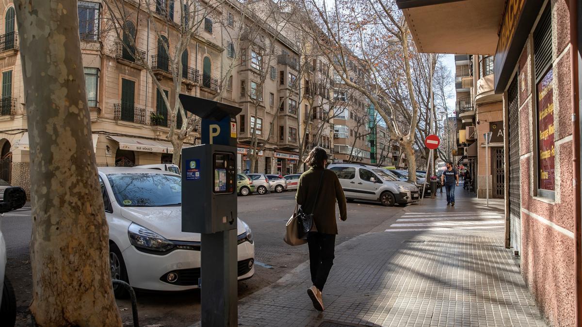 Calle Nuredduna, que Cort prevé peatonalizar.