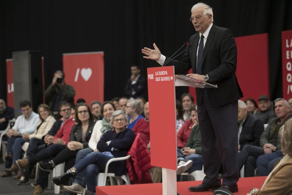 Mitin de Borrell y Barbón en Oviedo