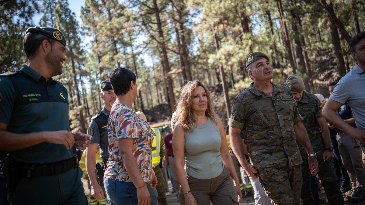 Rosa Dávila durante la reunión de coordinación del Operativo de Incendios Forestales