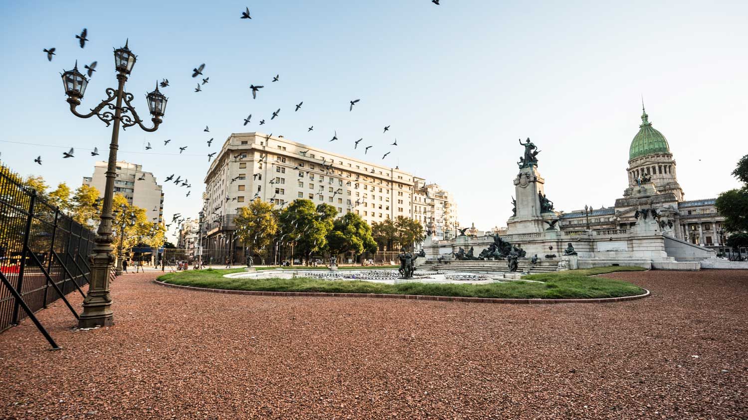 Congress Square in Buenos Aires, Argentina