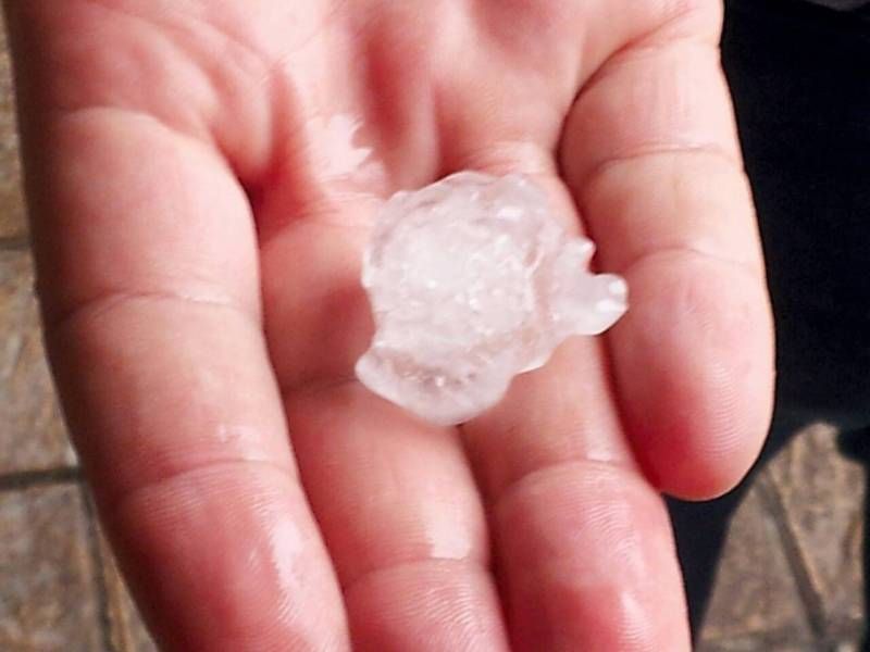 Granizada en Zaragoza el 1 de agosto