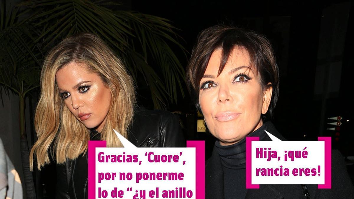 Khloé Kardashian, y el anillo pa cuando con Kris Jenner