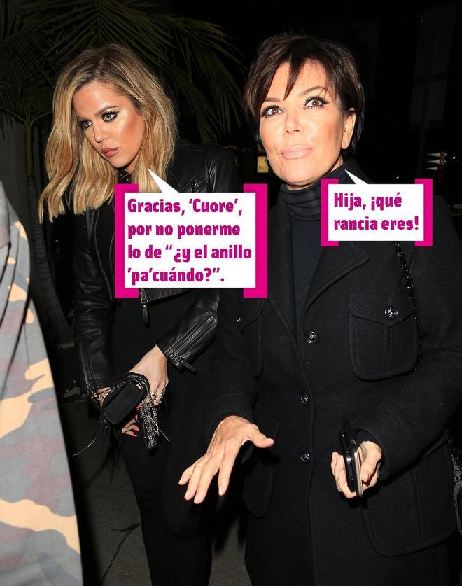 Khloé Kardashian, y el anillo pa cuando con Kris Jenner