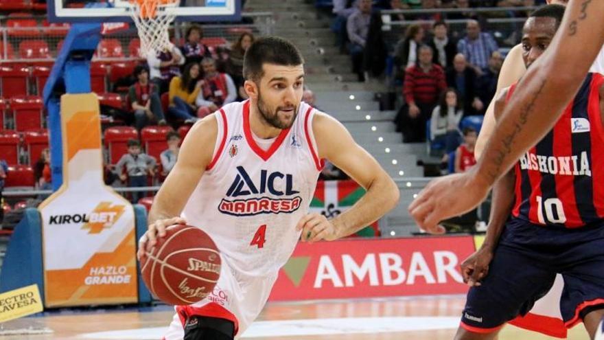 Aleksandar Cvetkovic, en la temporada 2016-17 a l&#039;ICL Manresa