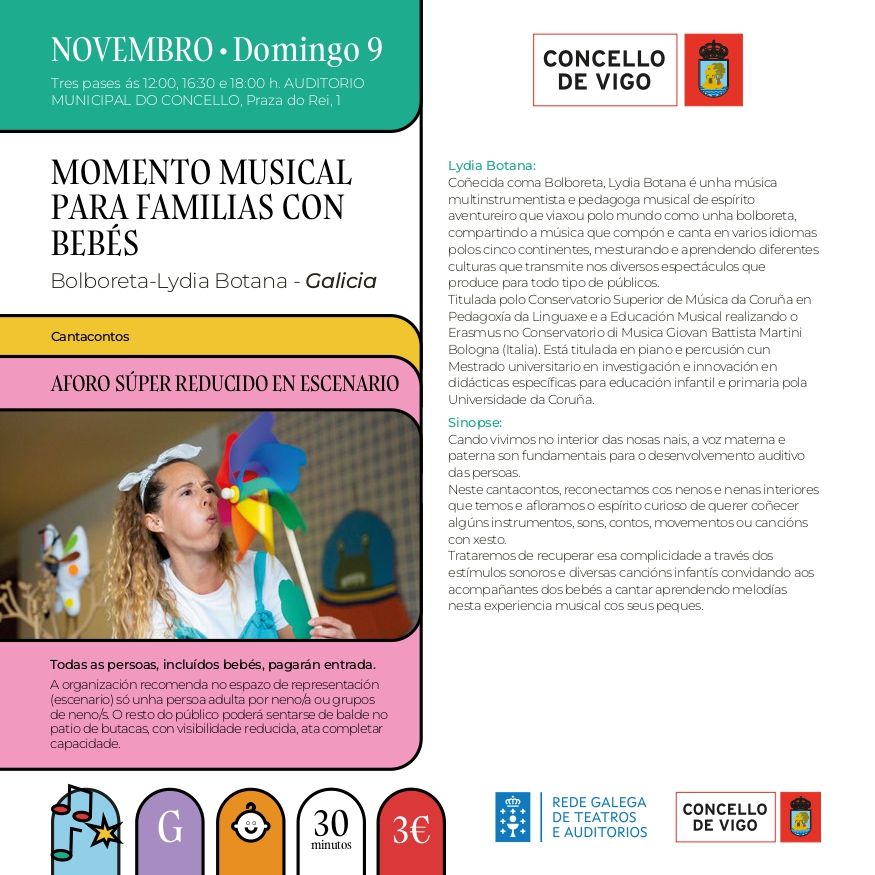 Ficha de «Movemento musical para familias con bebés» de VigoCultura 2025