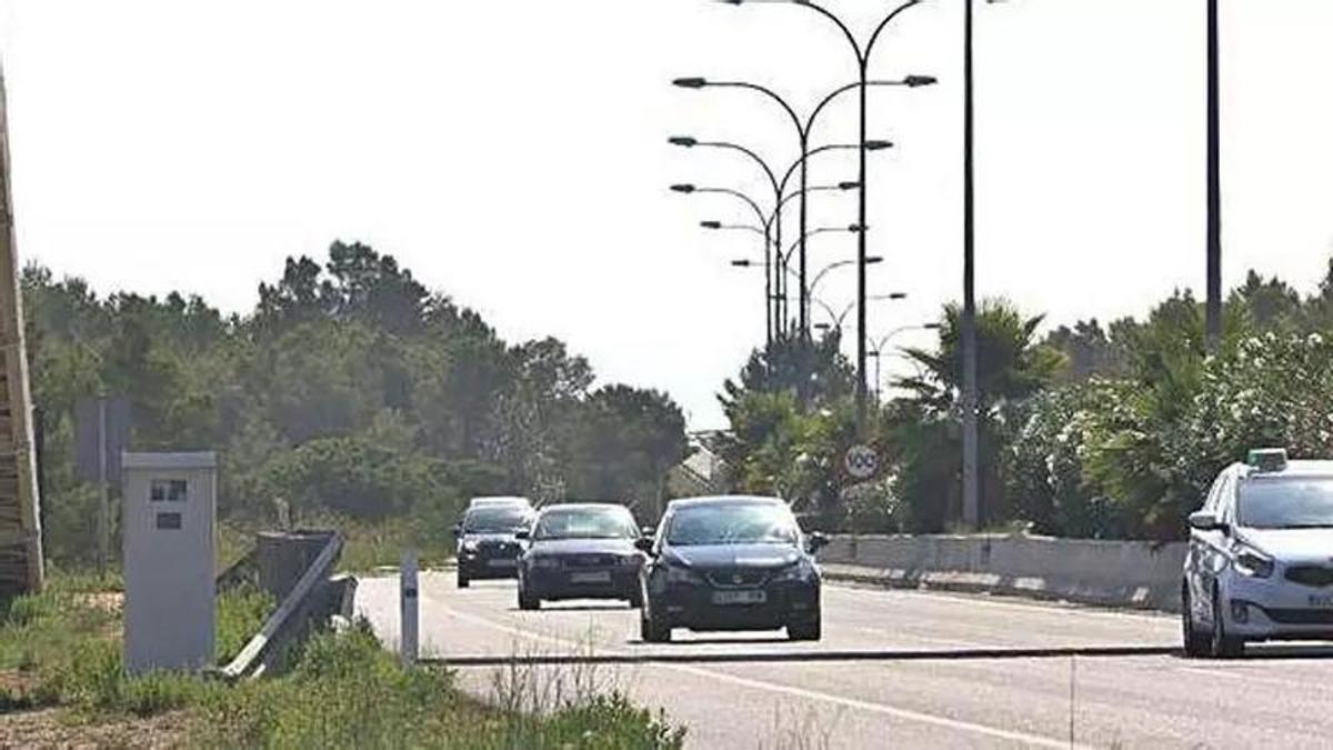 El radar que se encuentra ubicado en el punto kilométrico 9 de la carretera que enlaza Ibiza y Sant Antoni en el puesto 16 del radar con "más multas"
